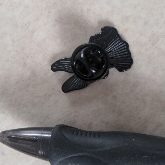 4/$20 tiny rabbit holding skull white rabbit enamel pin. - Picture 2 of 2